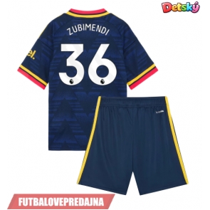 Lacne Dětský Futbalové dres Arsenal Martin Zubimendi #36 2026-27 Krátky Rukáv - Preč (+ trenírky)